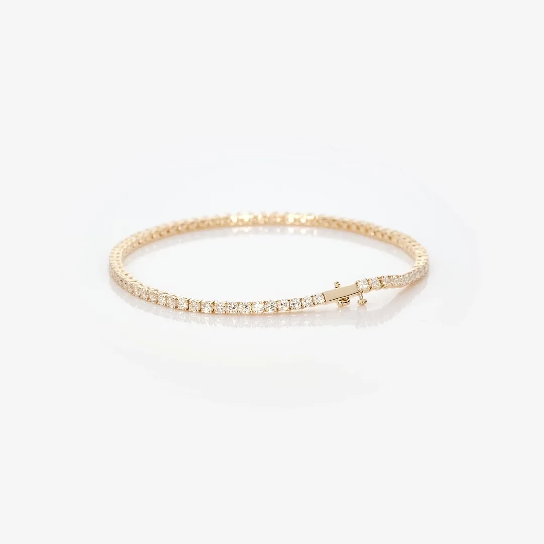 Diamond Tennis Bracelet 14k Yellow Gold (2.6 - 2.7 ct tw, 6.5 inches) sold by Linjer product image thumbnail 2