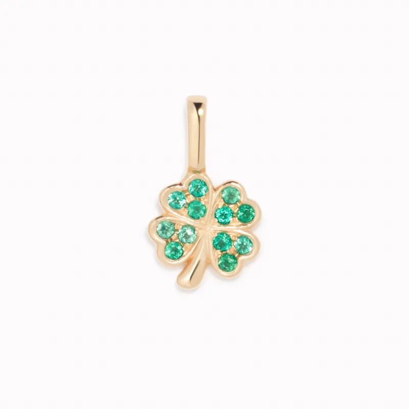 Four Leaf Clover Charm 14k Gold sold by Linjer