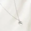 Puffy Heart Necklace Silver sold by Linjer