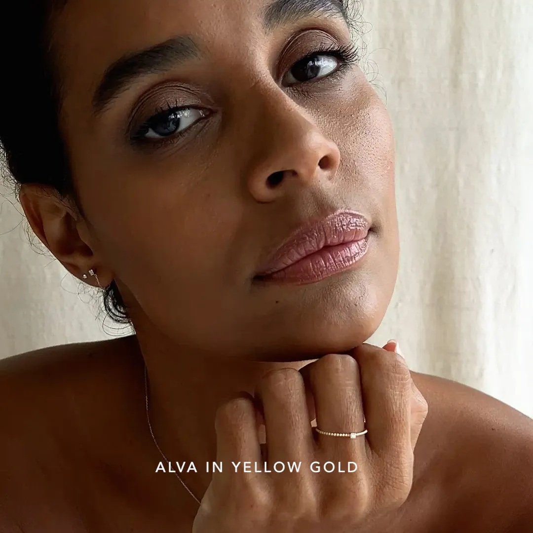 Diamond Chain Earrings White Gold - Alva sold by Linjer product image thumbnail 4