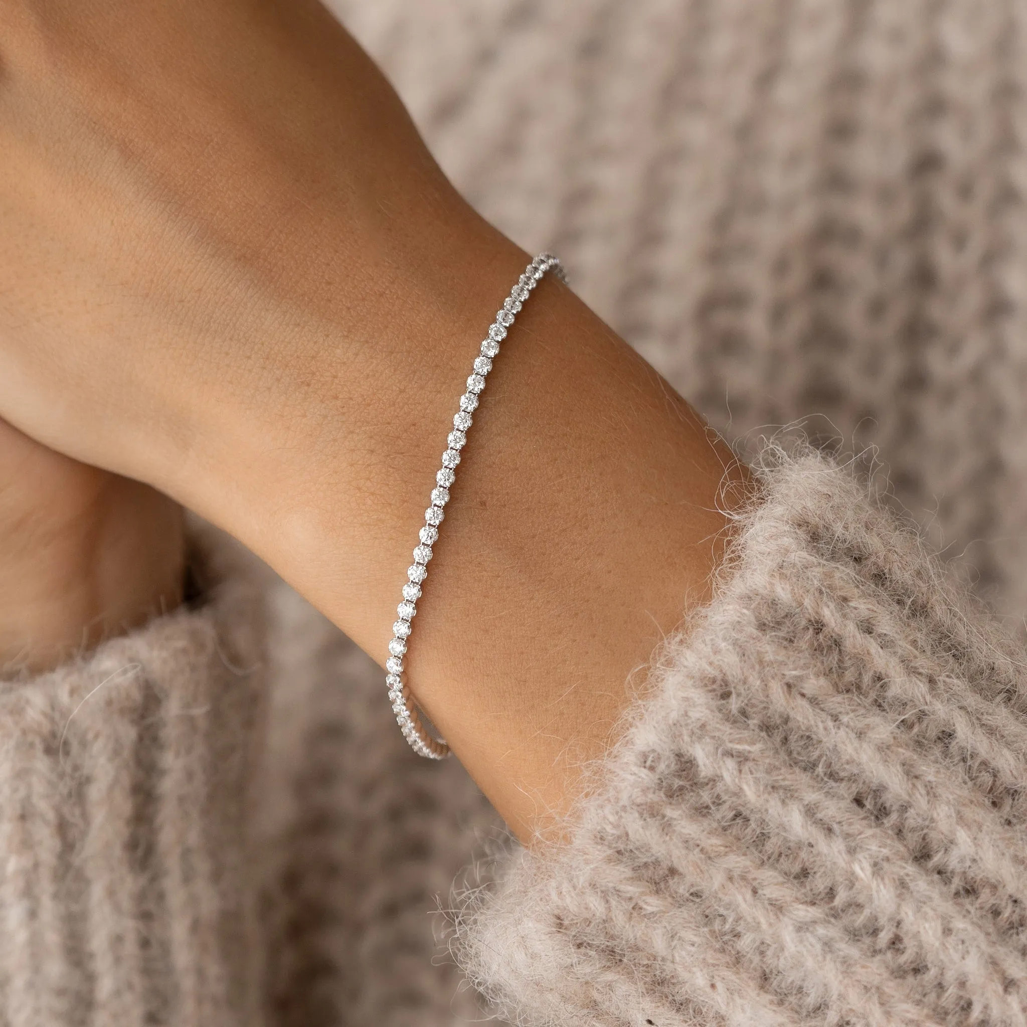 Tennis Bracelet Silver - Audrey sold by Linjer