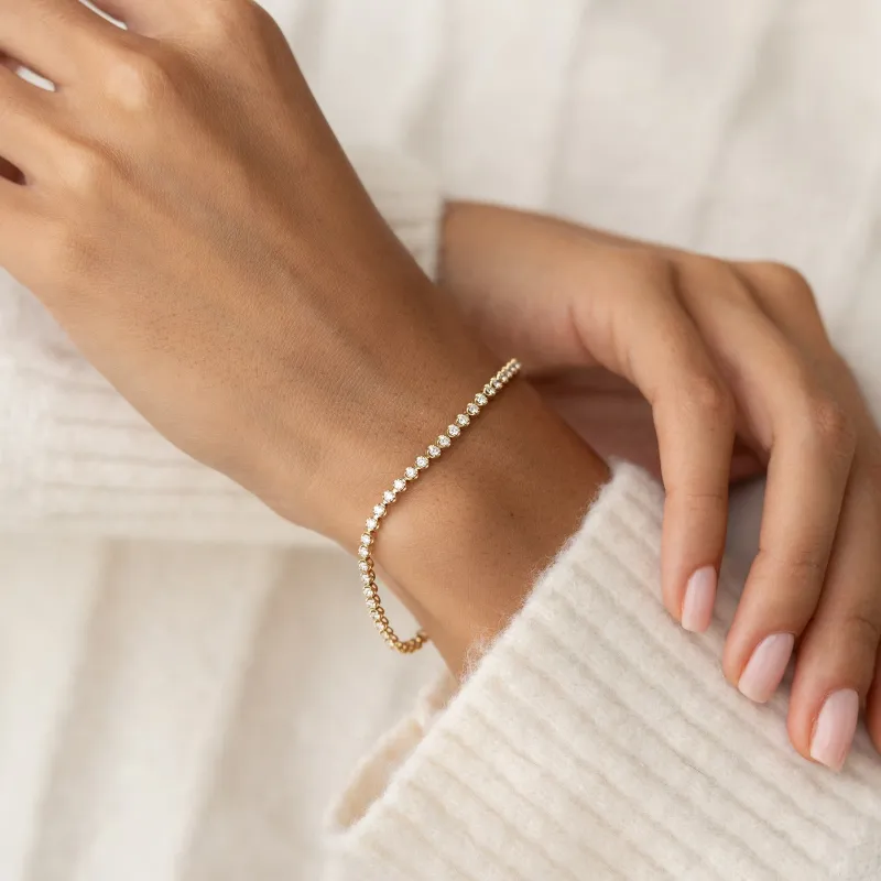 Diamond Tennis Bracelet 14k Gold (1.501 ct tw) - Mirella sold by Linjer