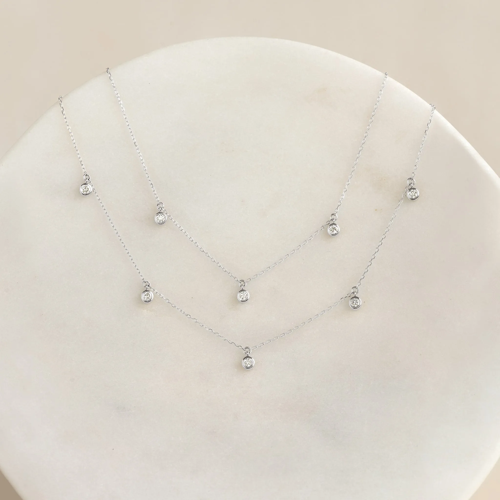 5-Diamond Necklace White Gold - Bette sold by Linjer product image thumbnail 5