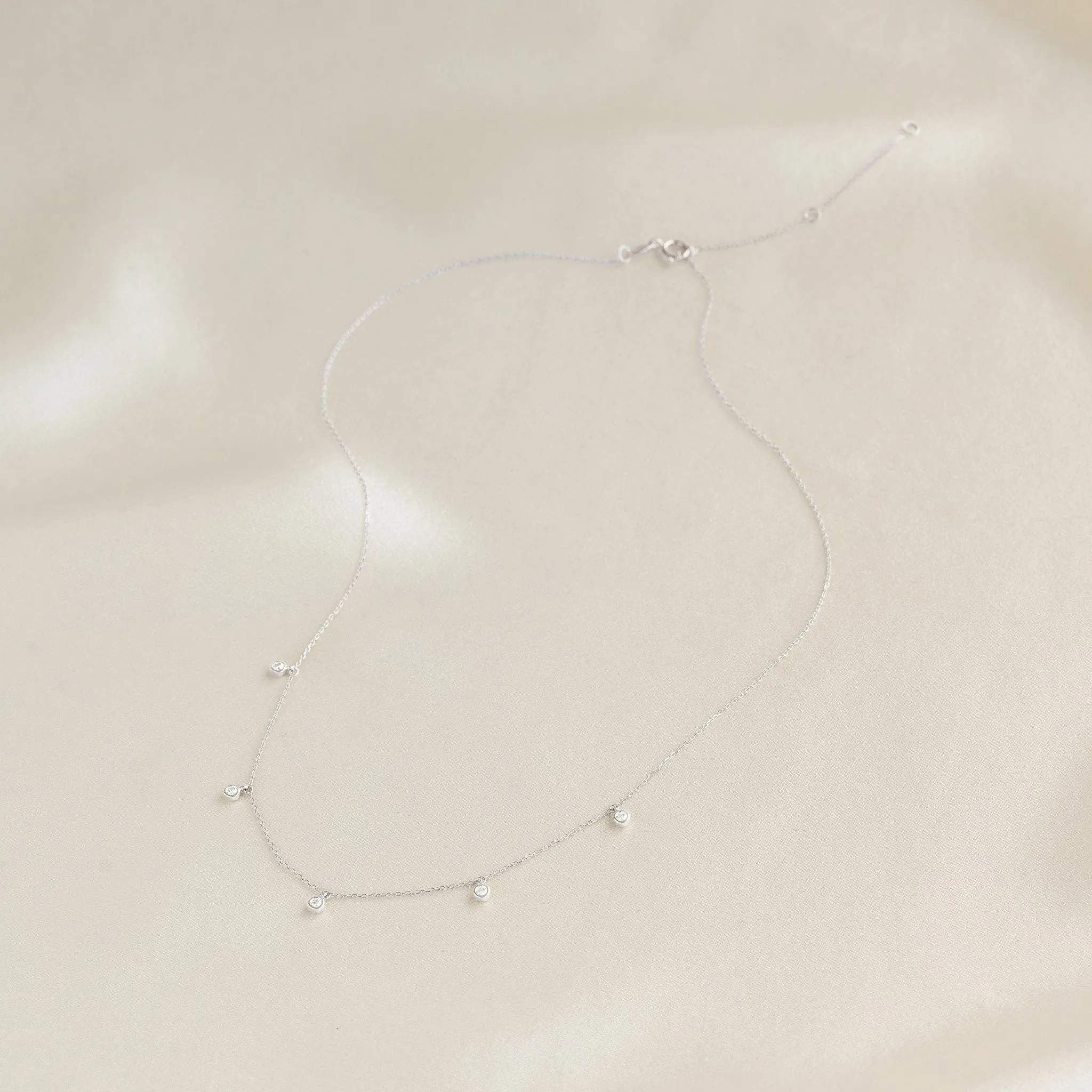 5-Diamond Necklace White Gold - Bette sold by Linjer product image thumbnail 4