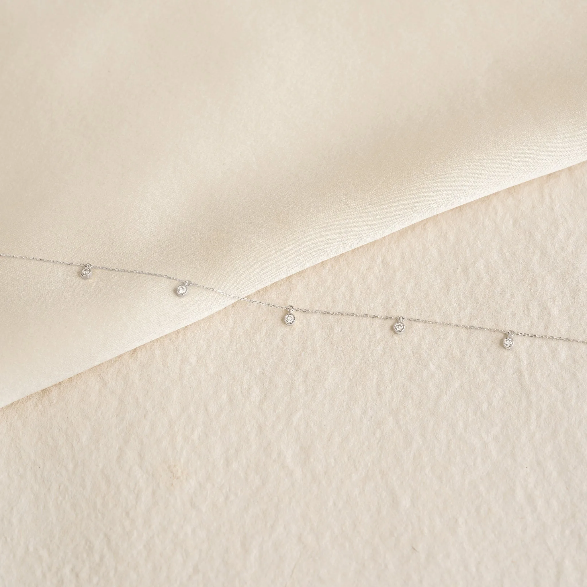 5-Diamond Necklace White Gold - Bette sold by Linjer product image thumbnail 2