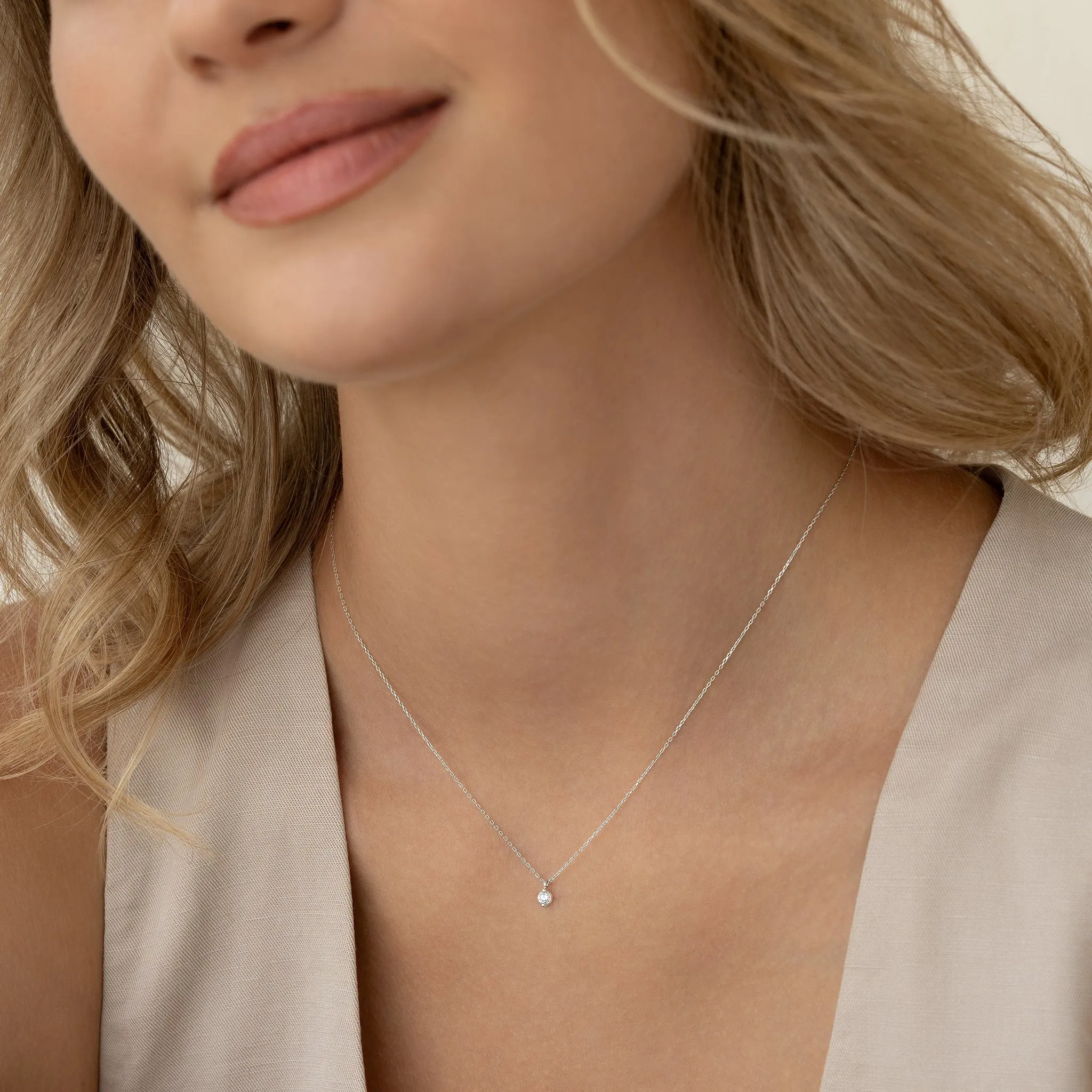 Diamond Pendant Necklace White Gold - Atiana sold by Linjer product image thumbnail 4