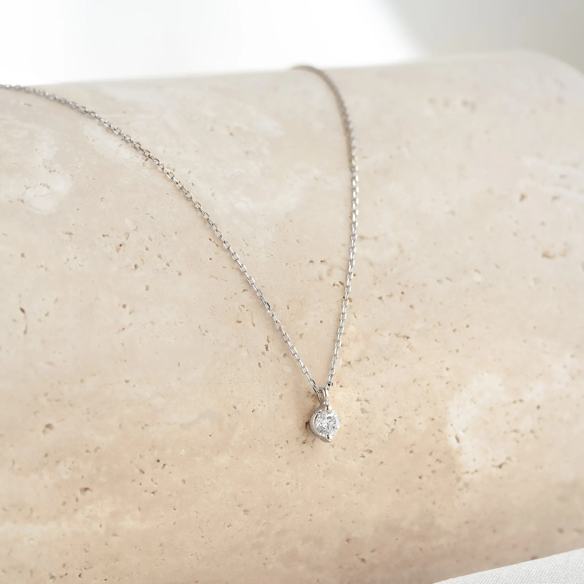 Diamond Pendant Necklace White Gold - Atiana sold by Linjer product image thumbnail 2