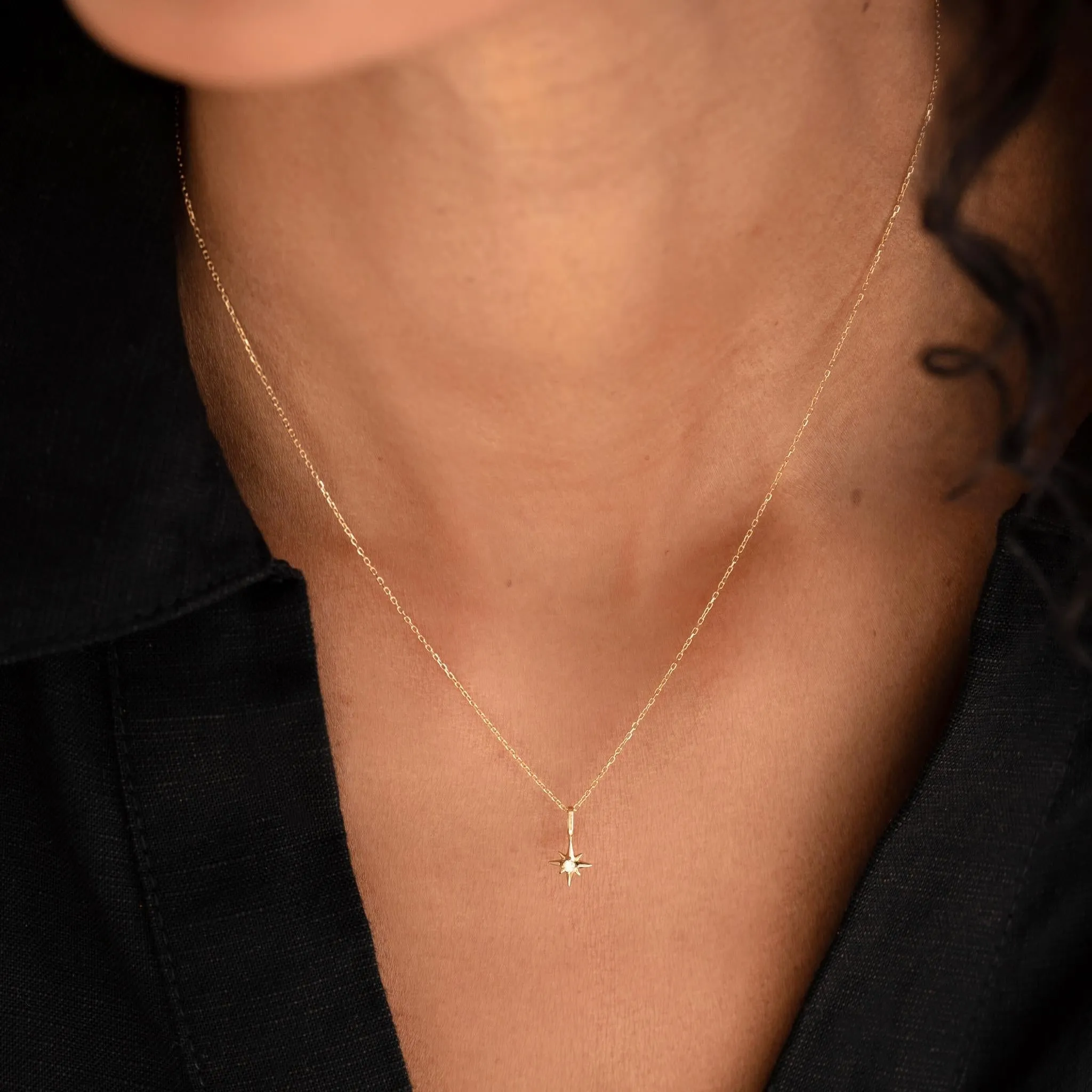 Diamond Star Charm 14k Gold sold by Linjer product image thumbnail 2