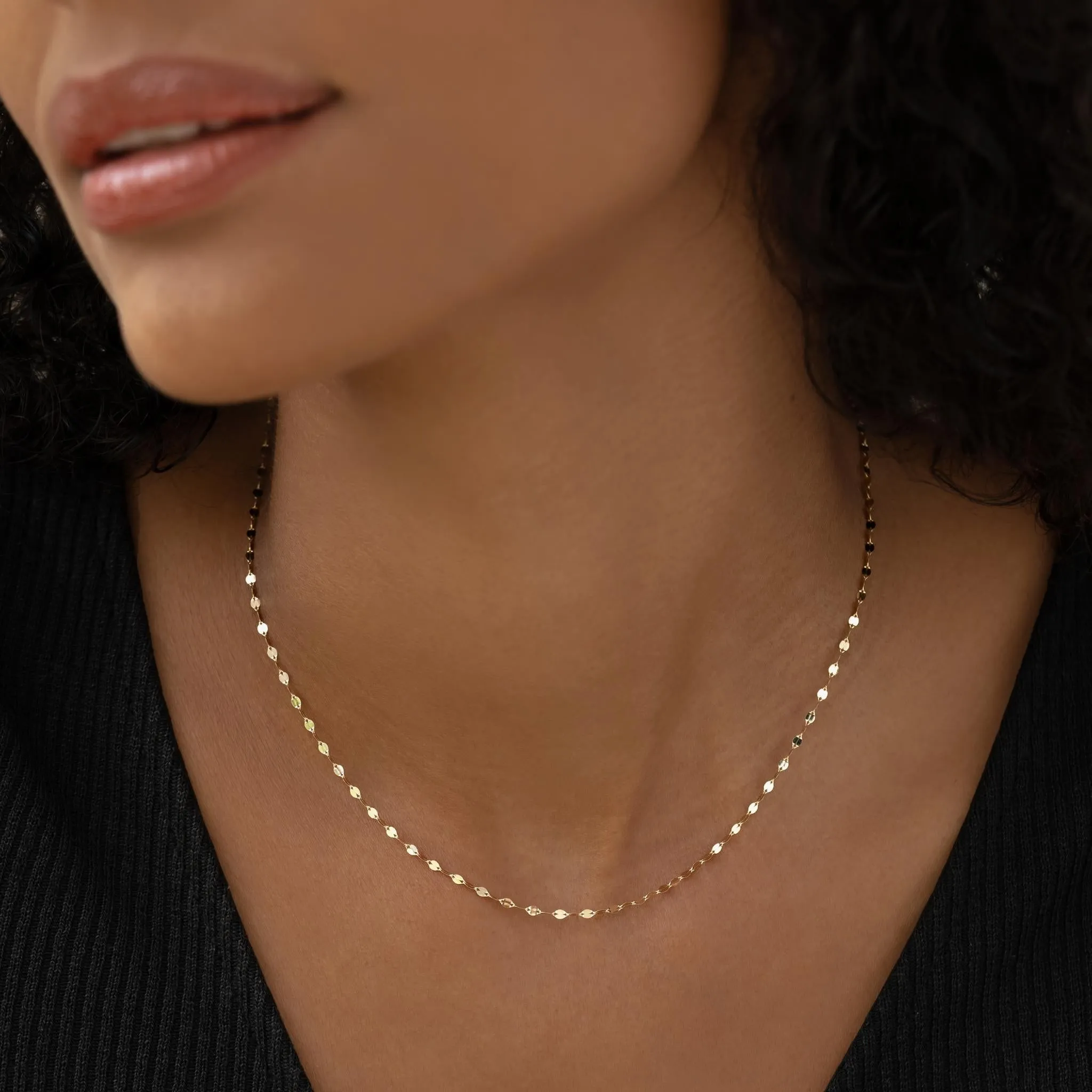 14k Gold Petal Chain Necklace - Fleur | Parallel
