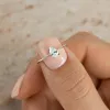 Pear Shaped Diamond Ring 14k White Gold - Martine sold by Linjer
