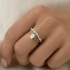 Pear Shaped Diamond Ring 14k White Gold - Martine sold by Linjer