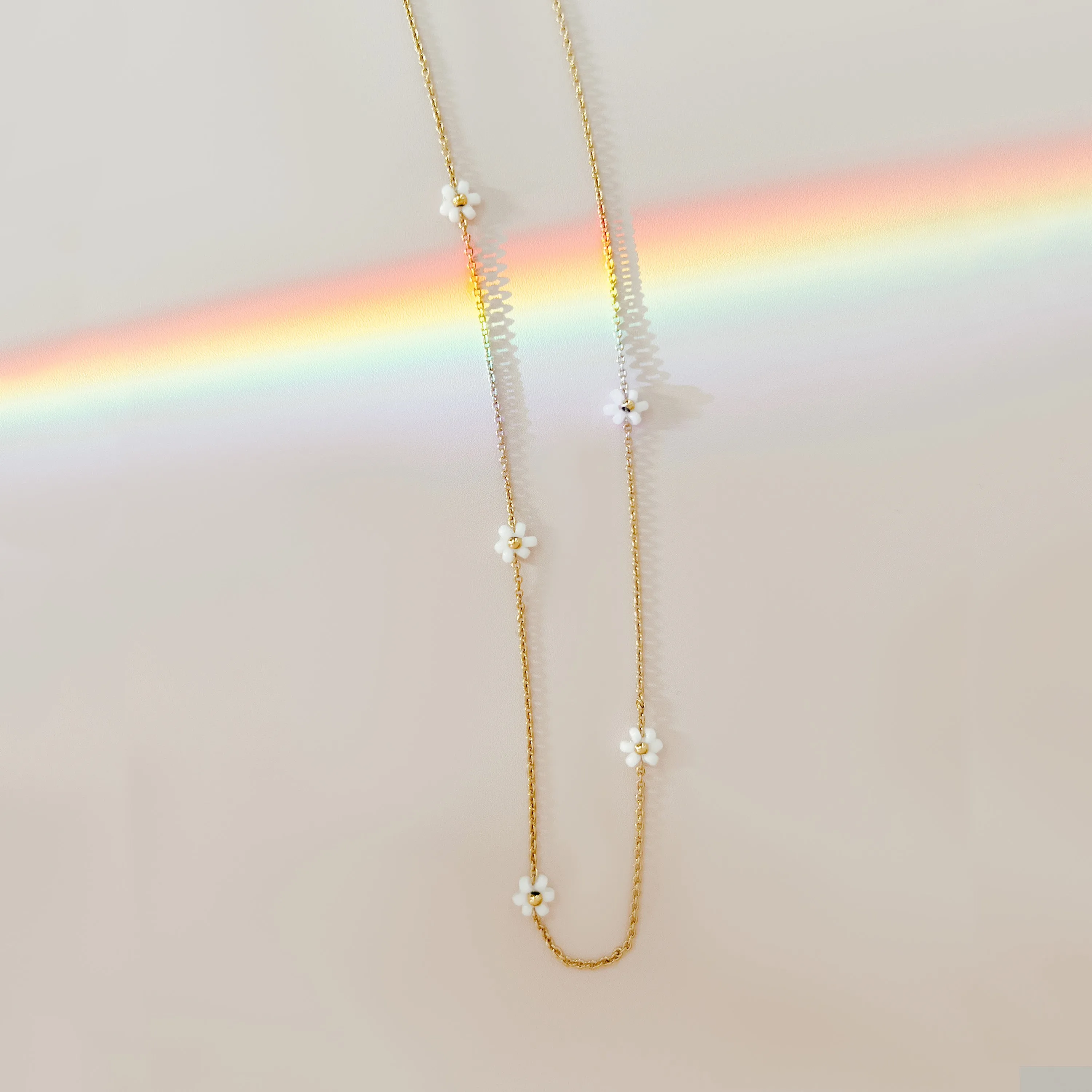 Josey Necklace (White + Gold) sold by Sugar Blossom product image thumbnail 3