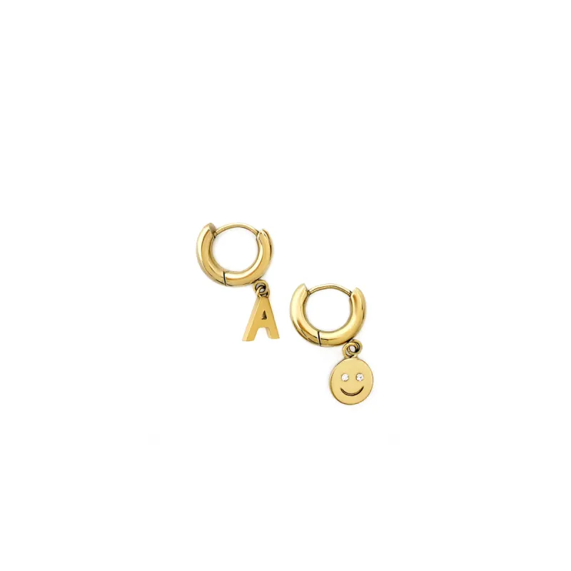 Charm + Hoop Earrings sold by Sugar Blossom