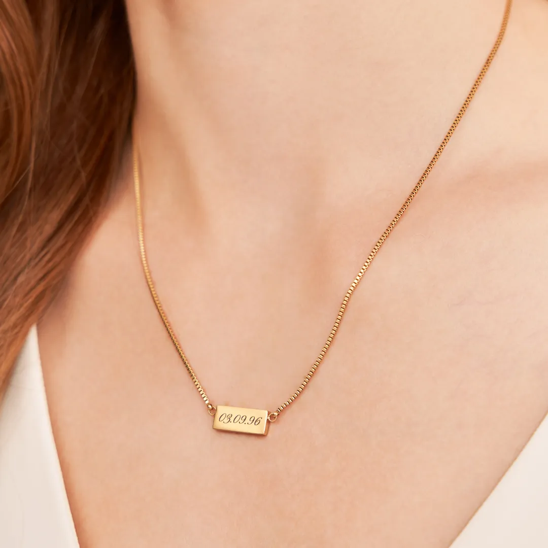 Engravable Bar Necklace sold by Sugar Blossom product image thumbnail 2