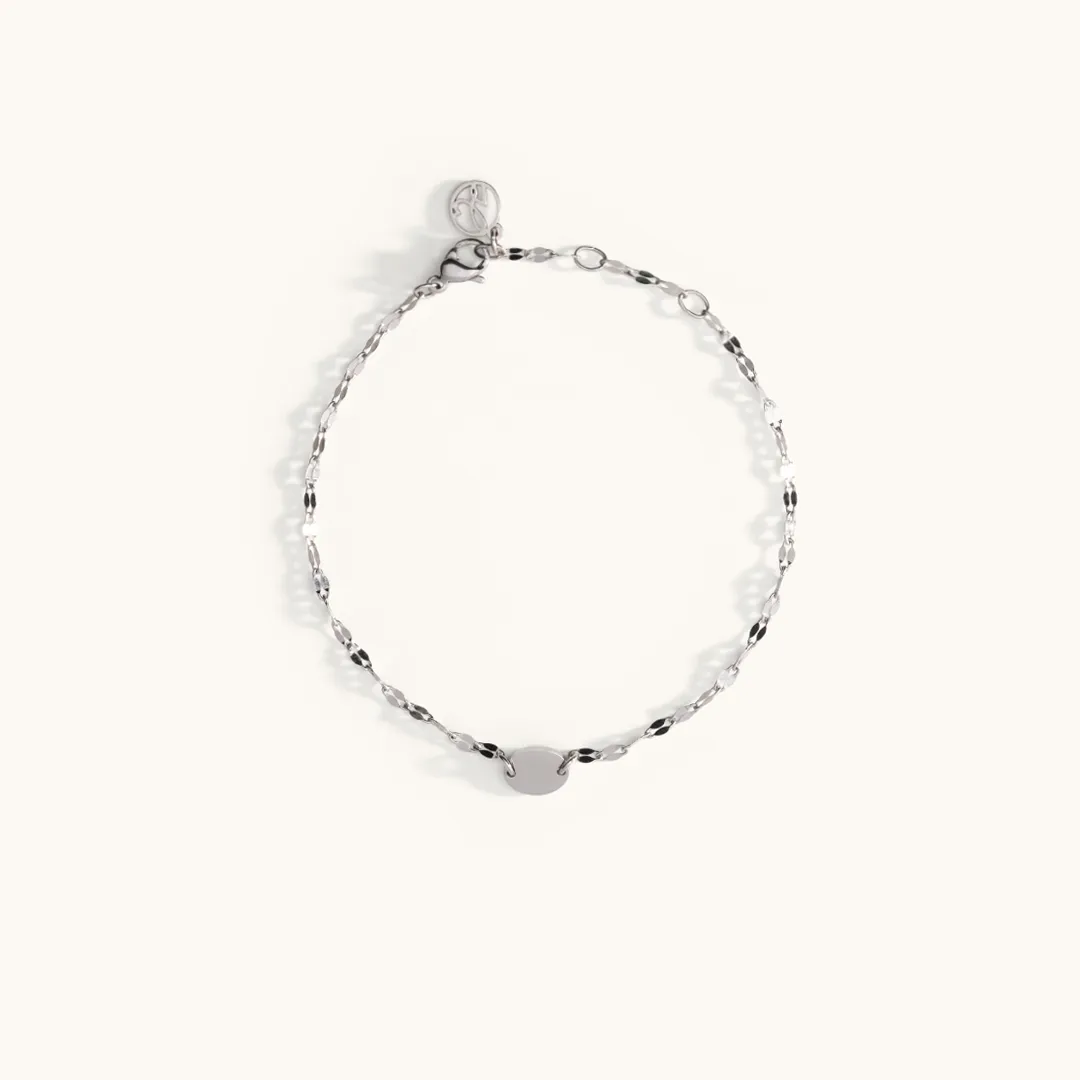Engravable Oval Bracelet sold by Sugar Blossom product image thumbnail 4