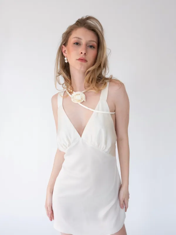 Pearl Mini Slip Dress sold by VERAFIED