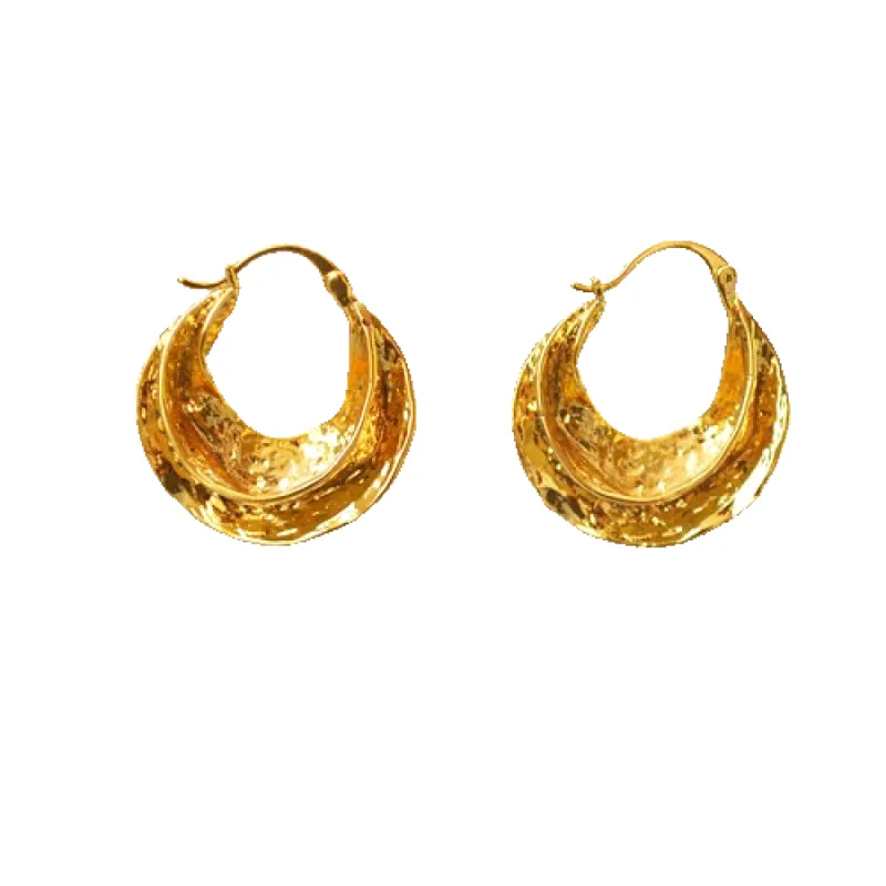 Textured Hoop Earrings sold by VERAFIED