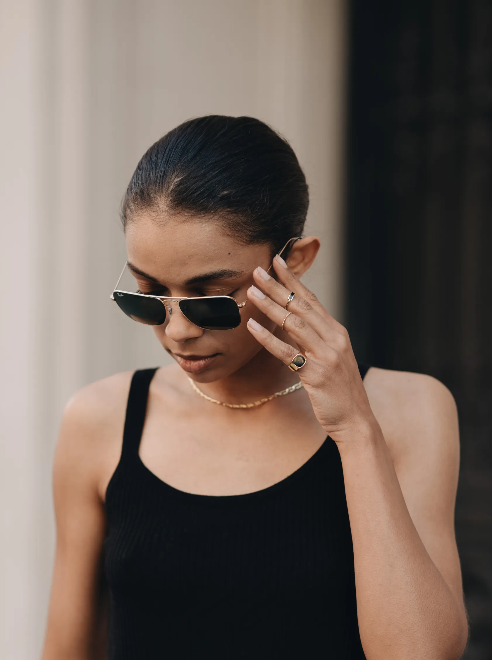 14k Gold Black Onyx Ring Set sold by VERAFIED product image thumbnail 4