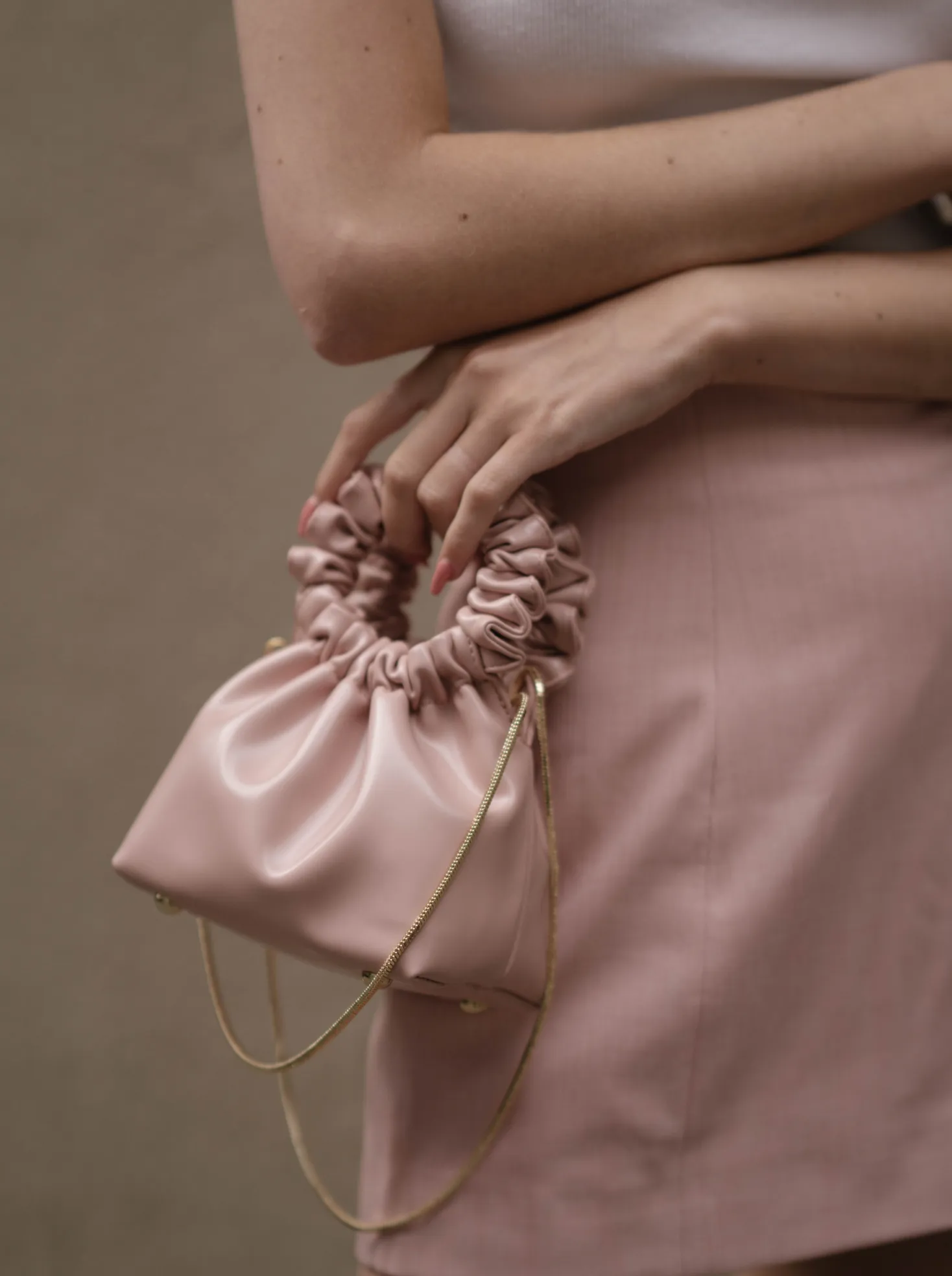 Peach Mini Cloud Bag (Final Sale) sold by VERAFIED product image thumbnail 5