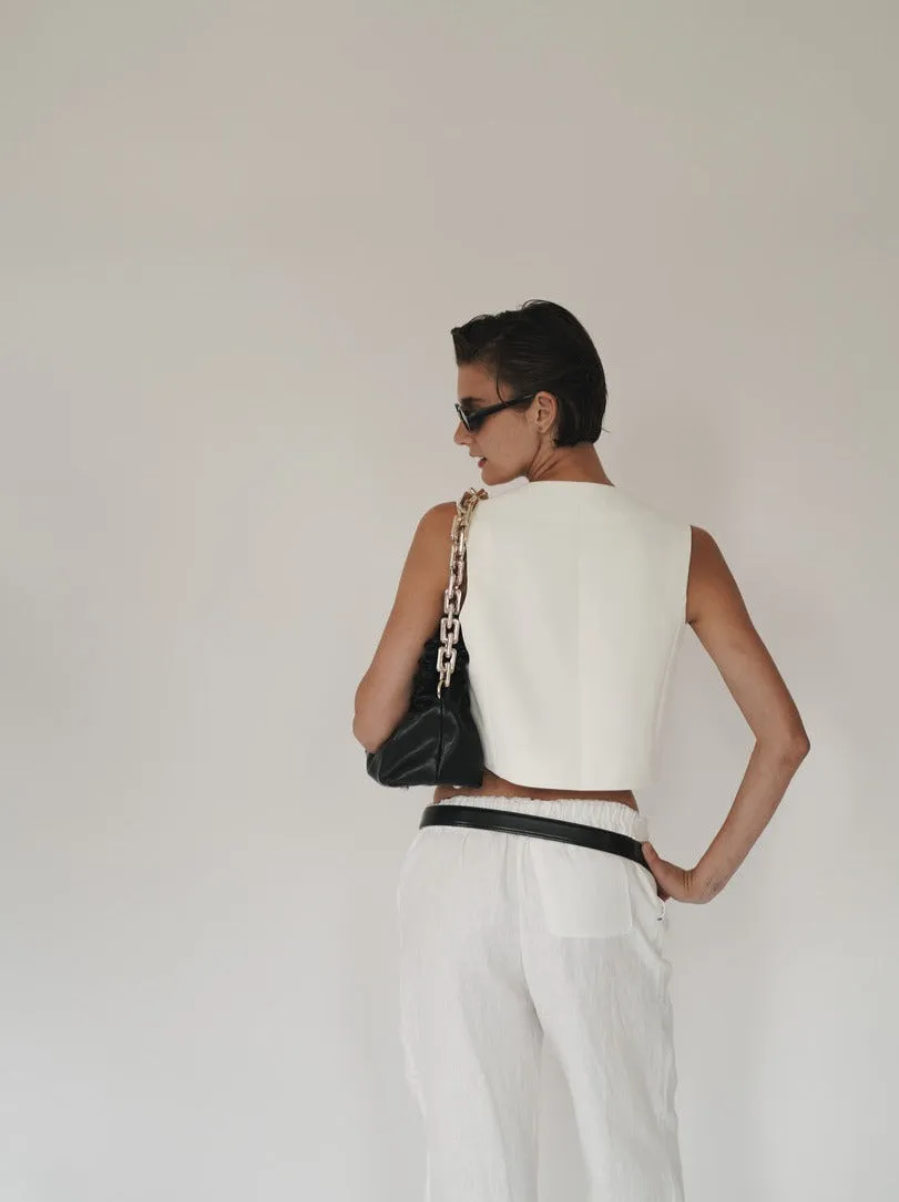 White Tailored Waistcoat sold by VERAFIED product image thumbnail 4