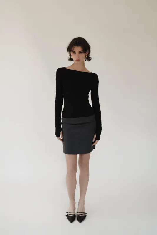 Ruched Long-Sleeve Top sold by VERAFIED