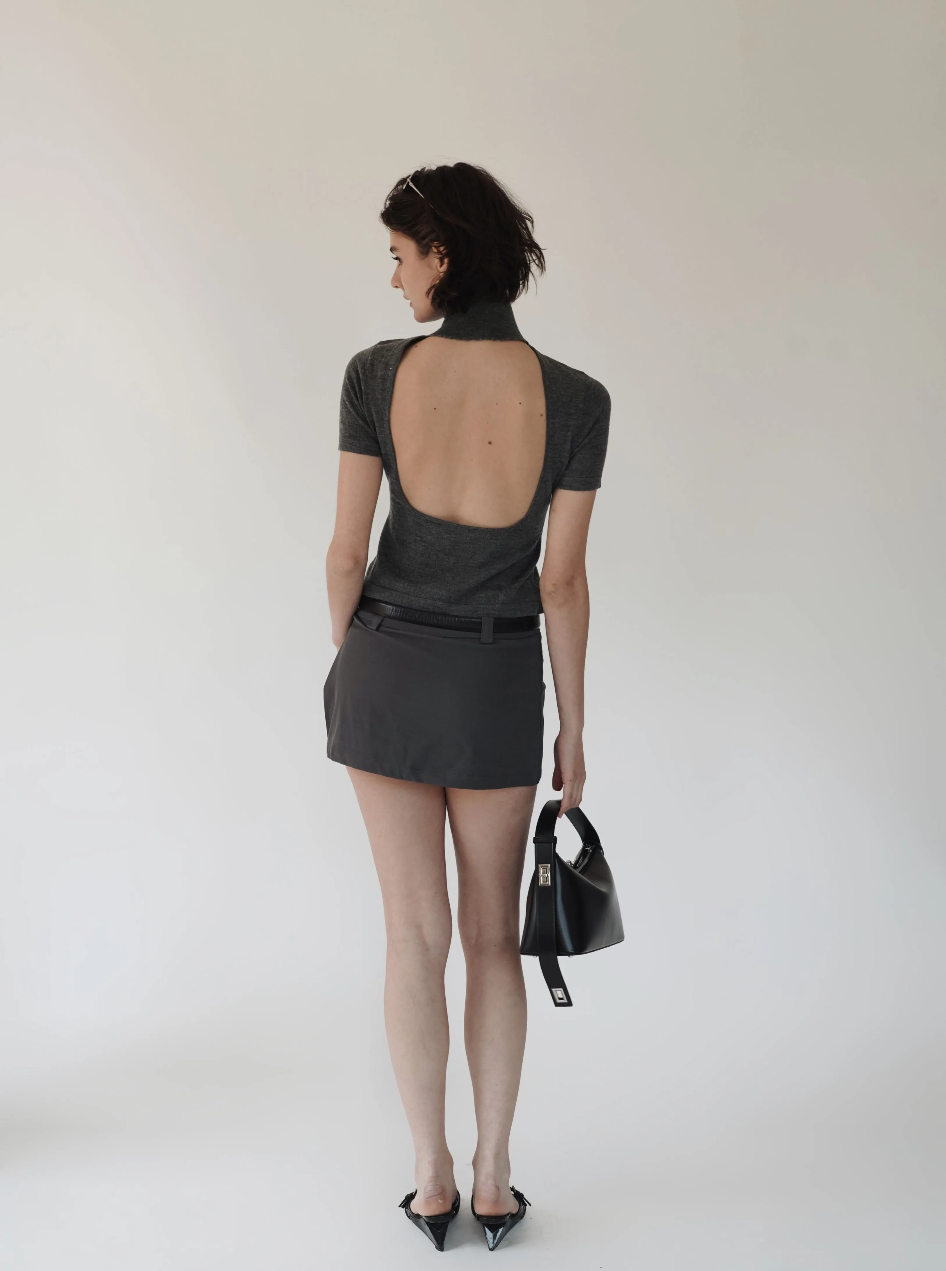 Mockneck Open Back Top sold by VERAFIED product image thumbnail 5