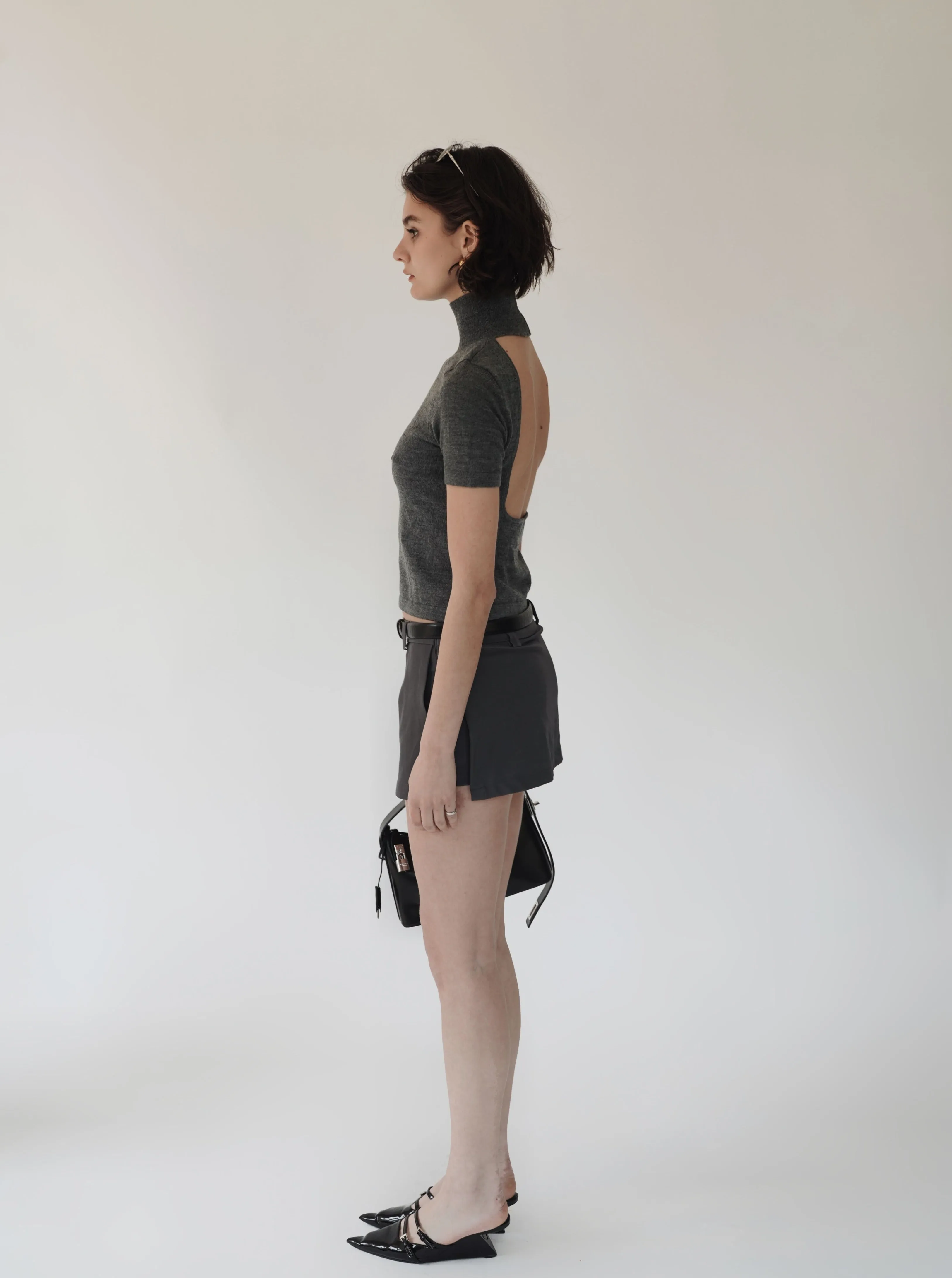 Mockneck Open Back Top sold by VERAFIED product image thumbnail 4