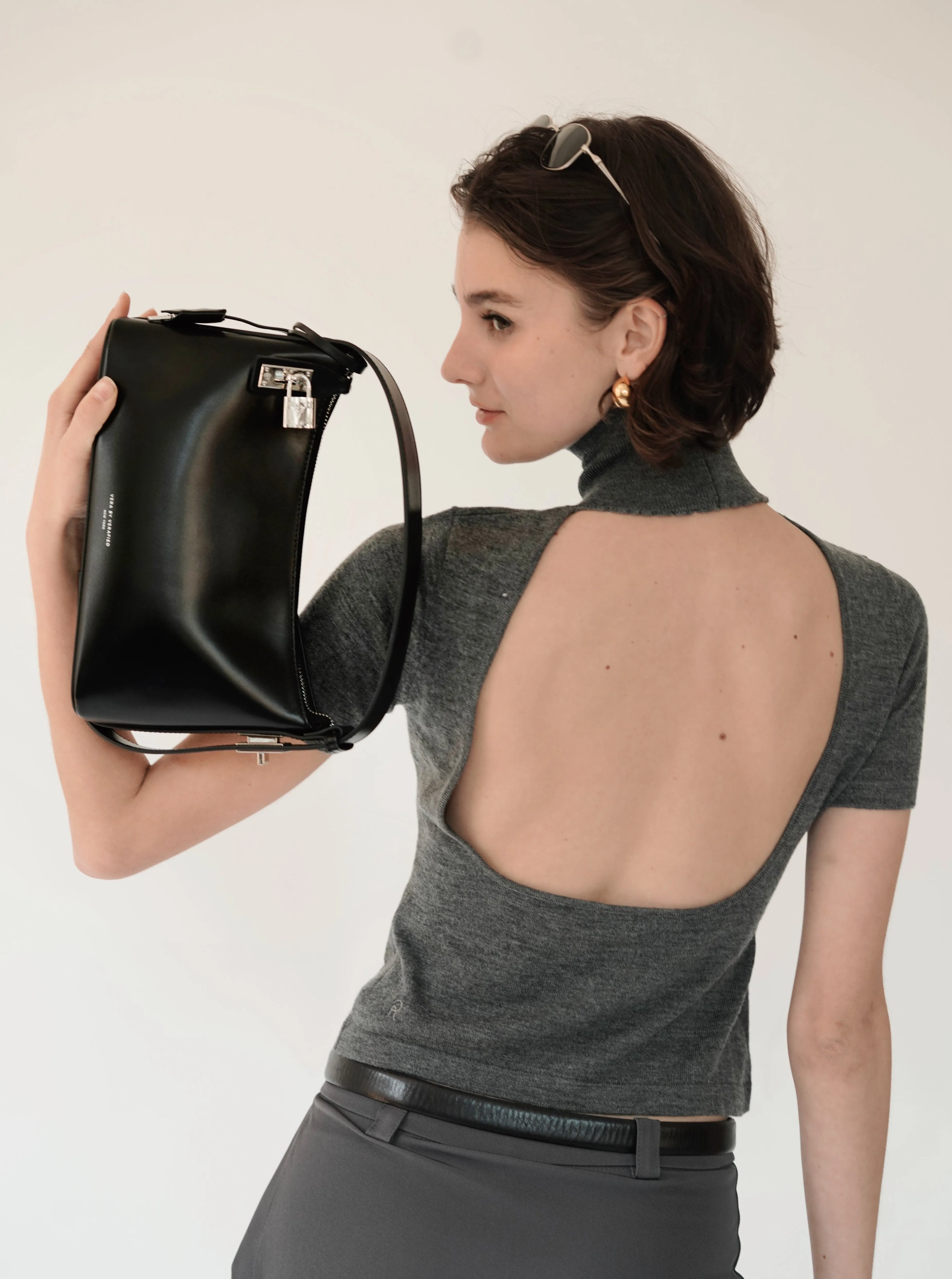 Mockneck Open Back Top sold by VERAFIED product image thumbnail 2
