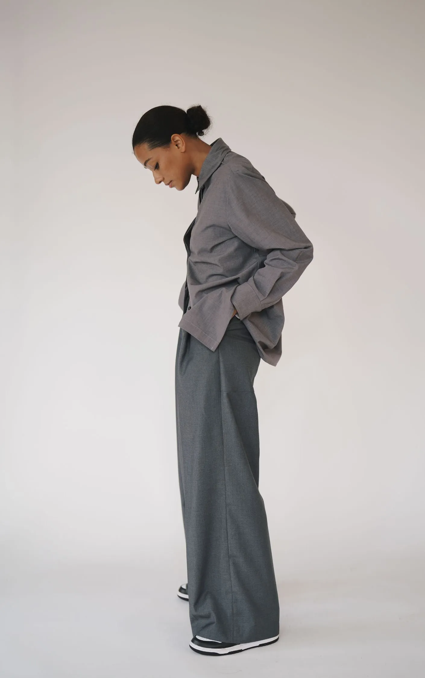 Pointed Collar Grey Shirt sold by VERAFIED product image thumbnail 4