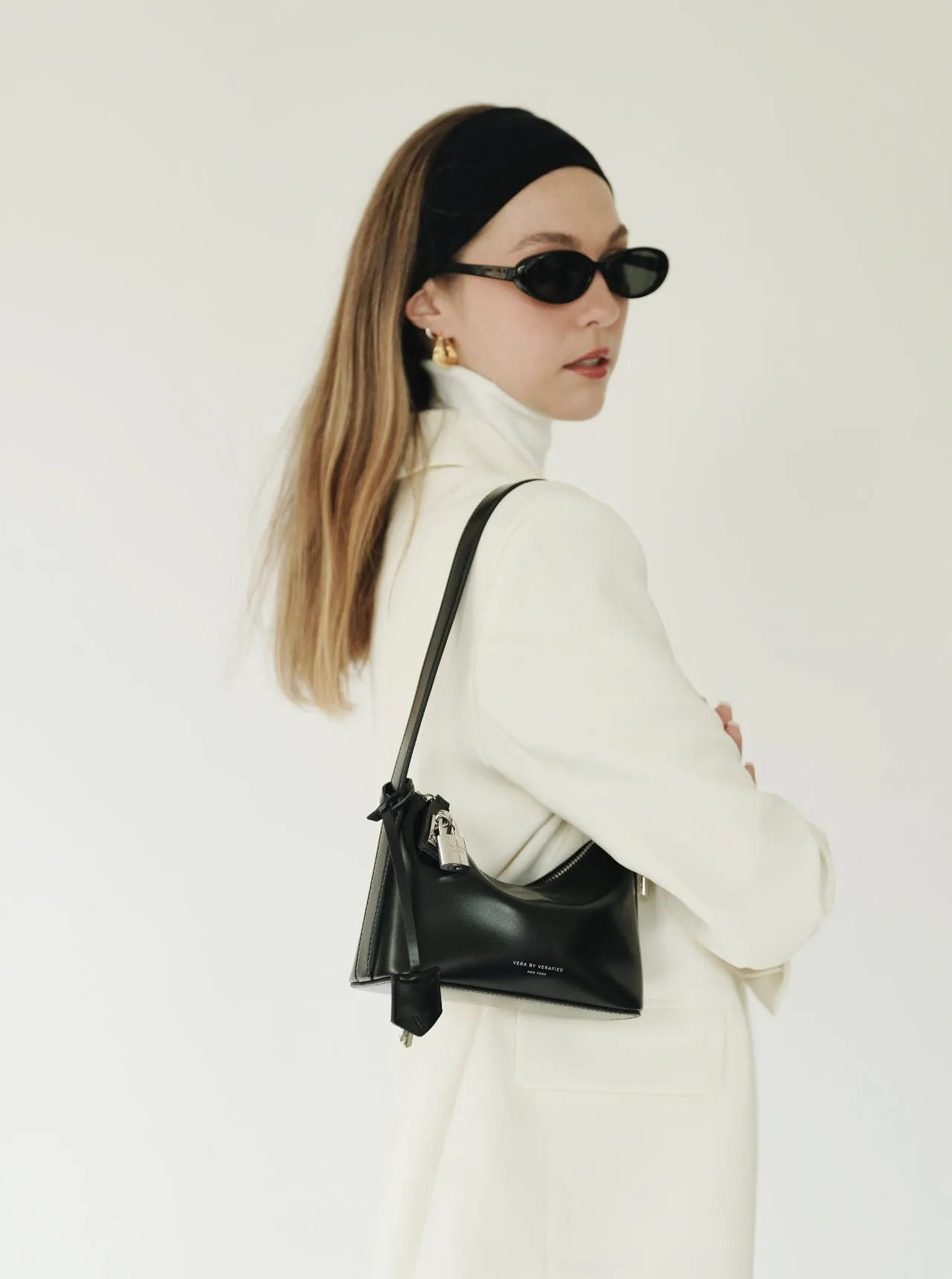 Mini Silver Black Hobo Bag sold by VERAFIED product image thumbnail 2