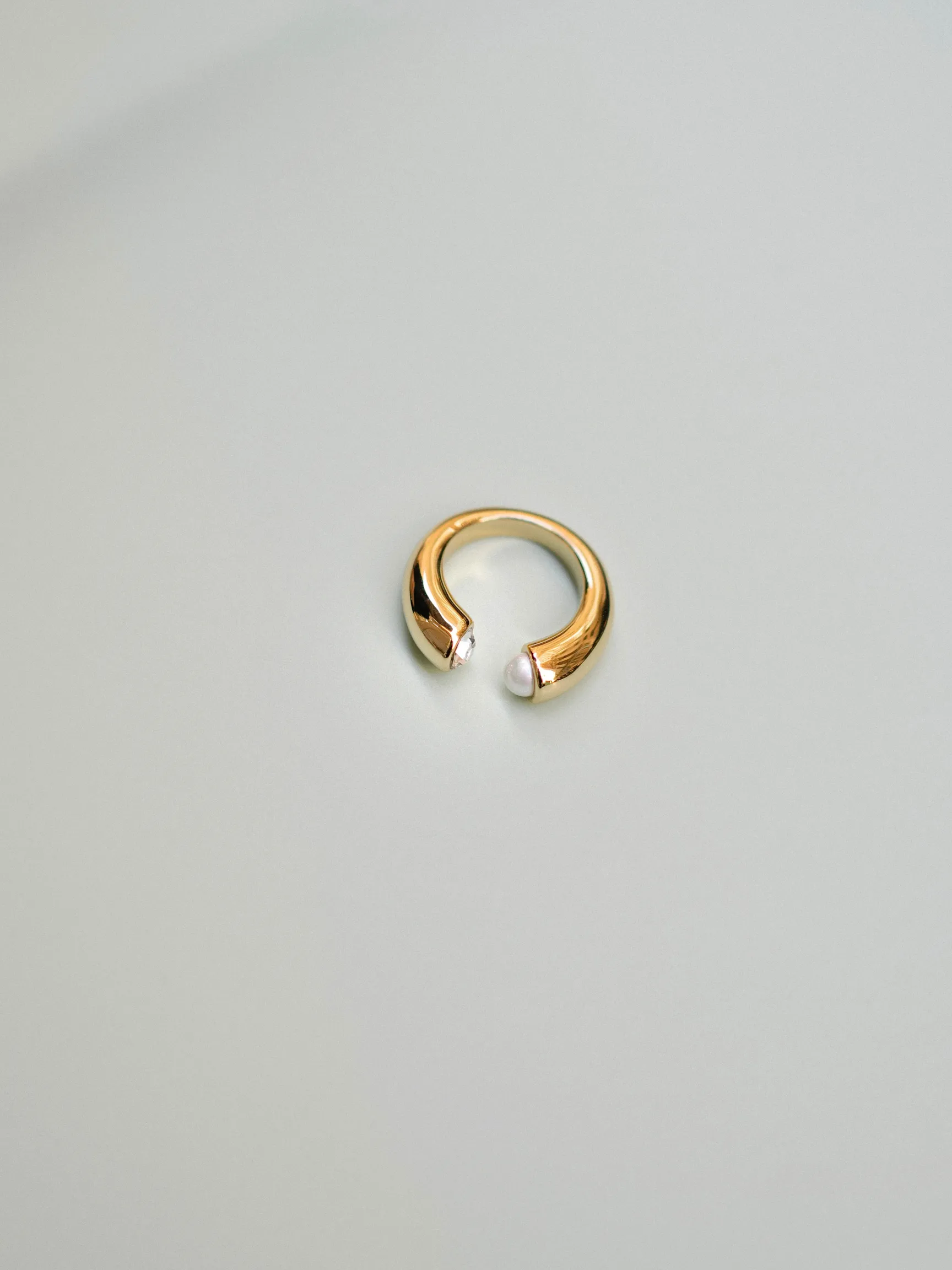 Crystal Pearl Open Ring (Final Sale) sold by VERAFIED product image thumbnail 4