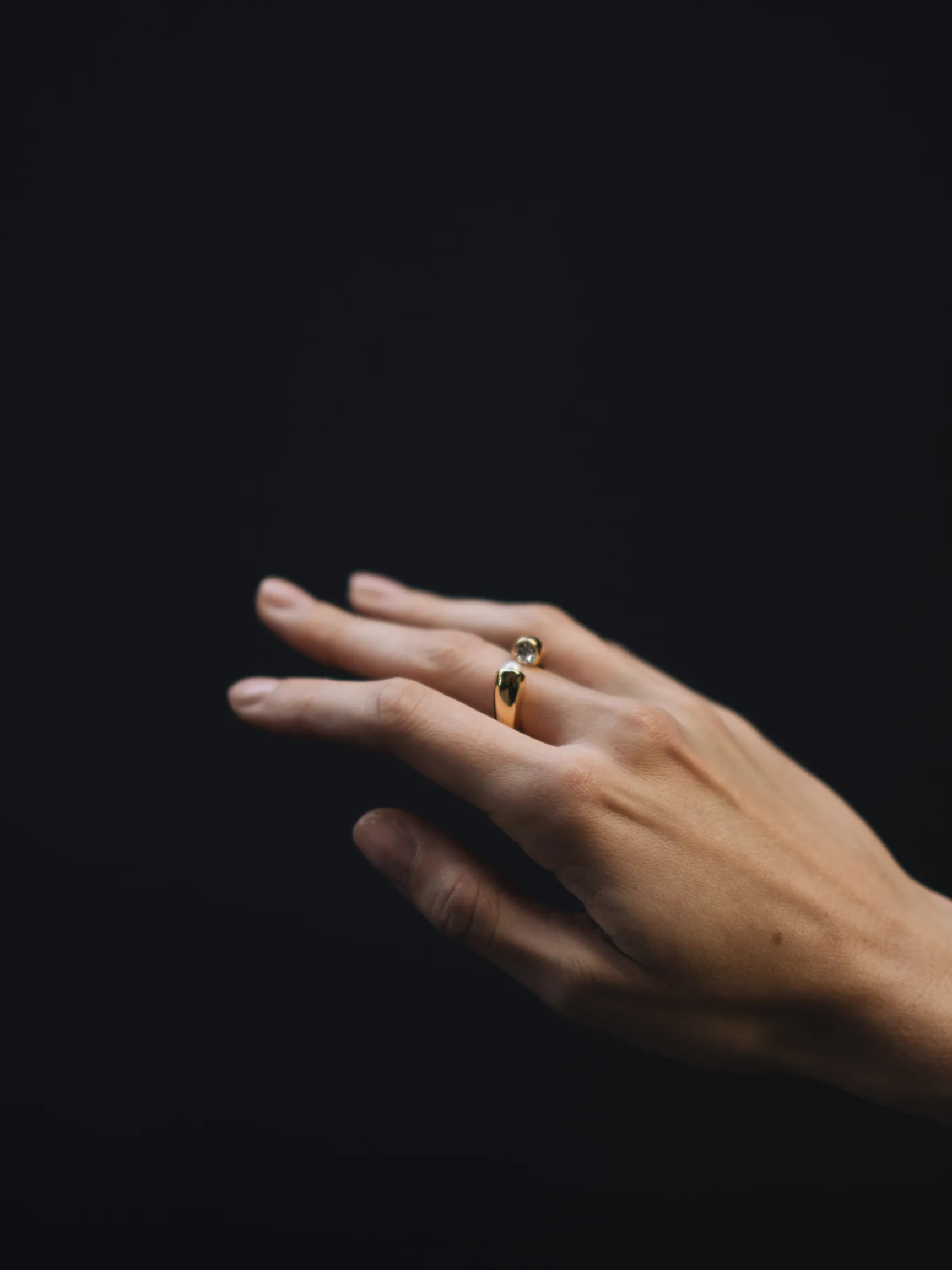 Crystal Pearl Open Ring (Final Sale) sold by VERAFIED product image thumbnail 2