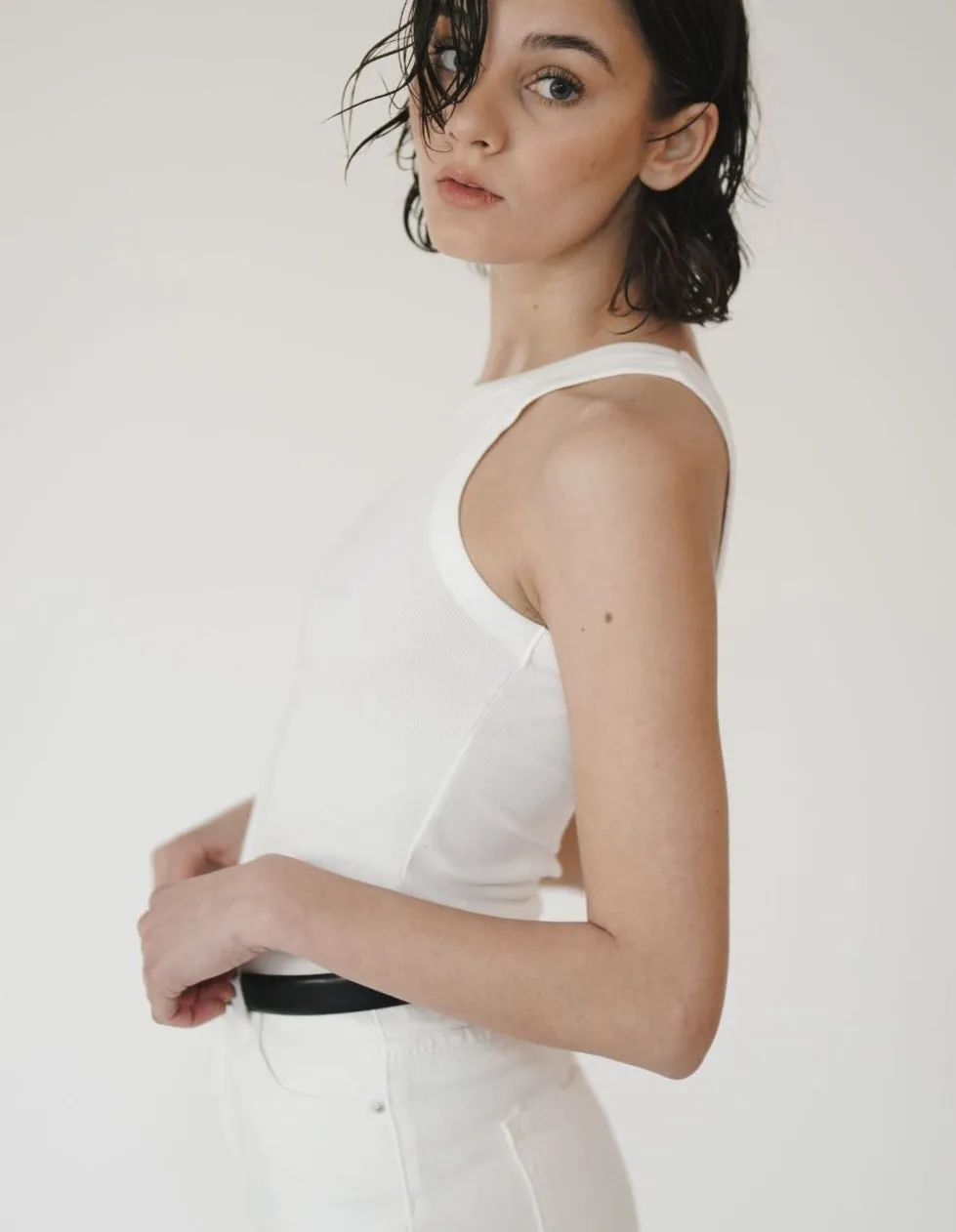 White Tank Top sold by VERAFIED product image thumbnail 4