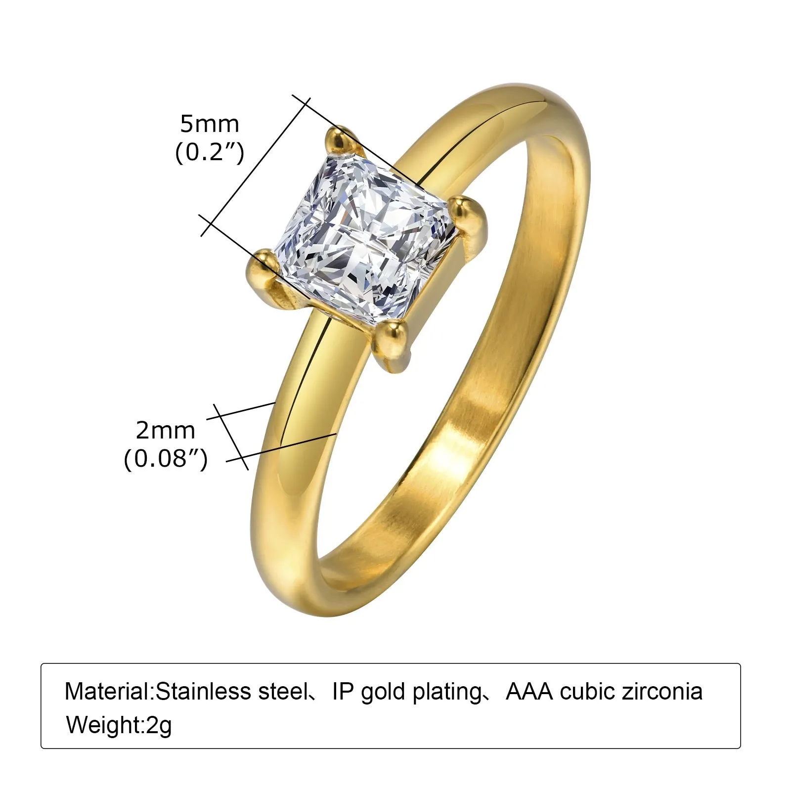 Charlotte Square Ring (Final Sale) sold by VERAFIED product image thumbnail 4