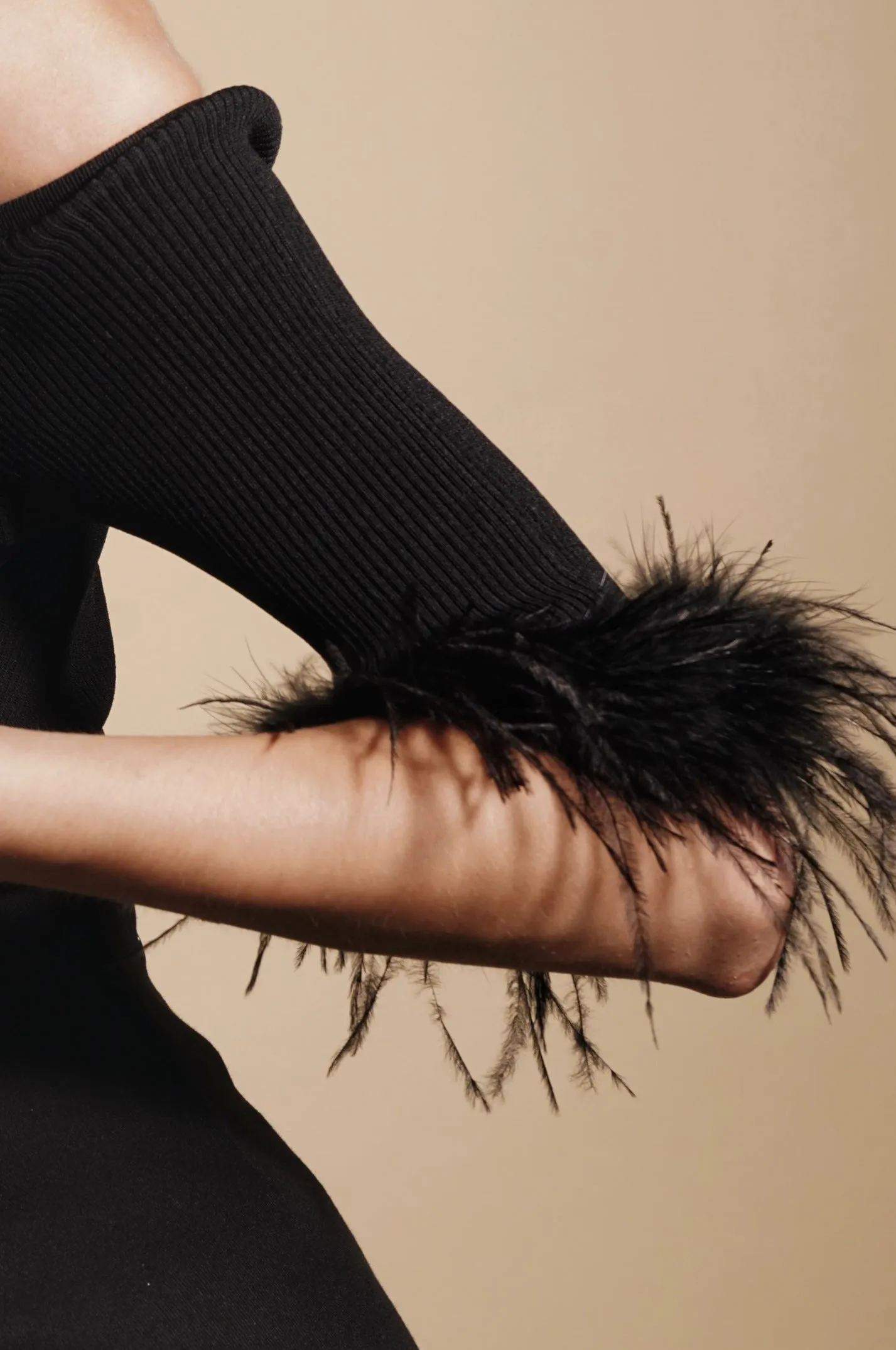 Off The Shoulder Feather Sleeve Top(Final Sale) sold by VERAFIED product image thumbnail 3