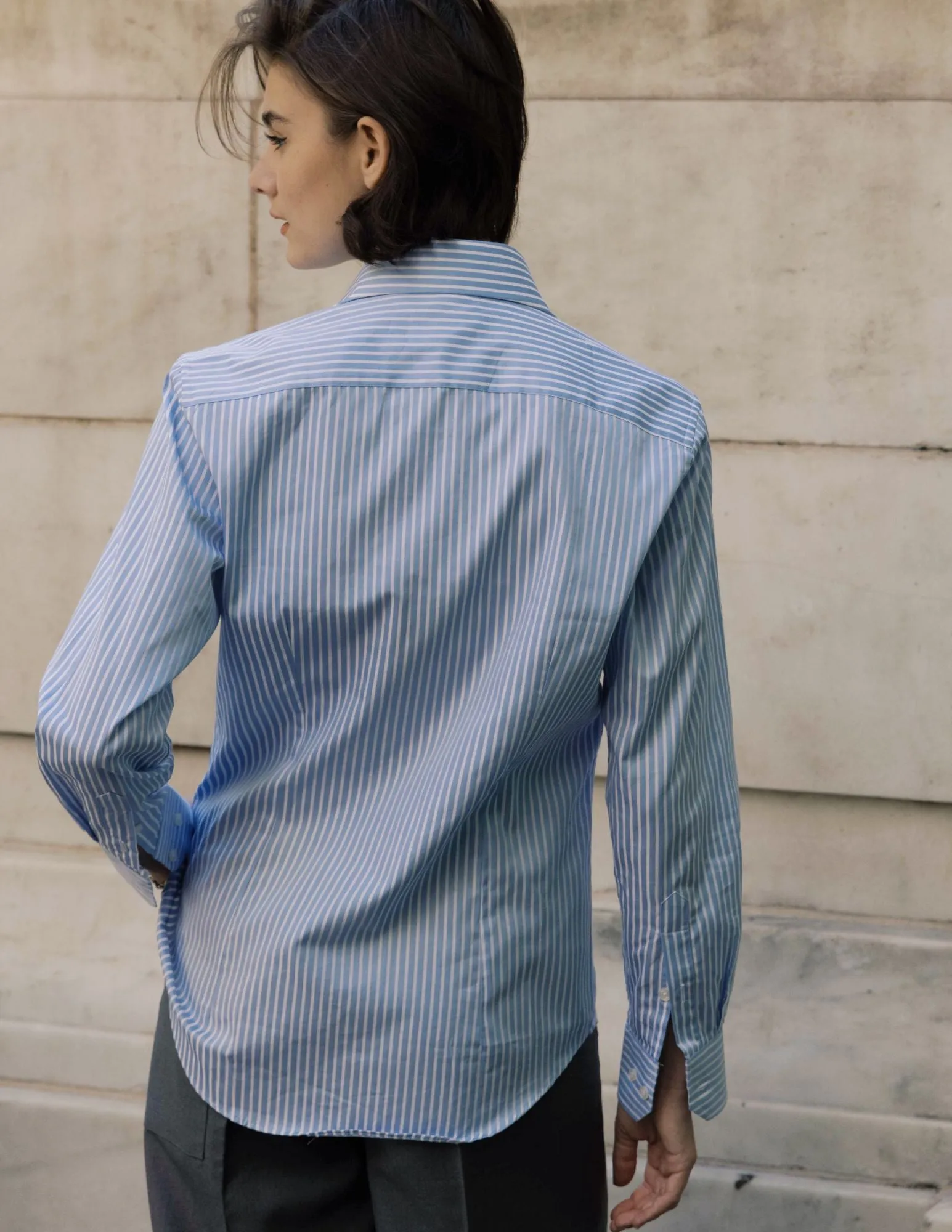 Blue Stripe Dress Shirt sold by VERAFIED product image thumbnail 3