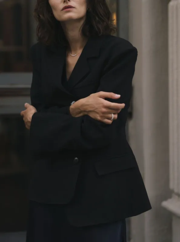 80's Black Blazer sold by VERAFIED