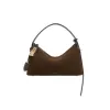 Gold Espresso Suede Hobo Bag sold by VERAFIED
