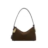 Gold Espresso Suede Hobo Bag sold by VERAFIED