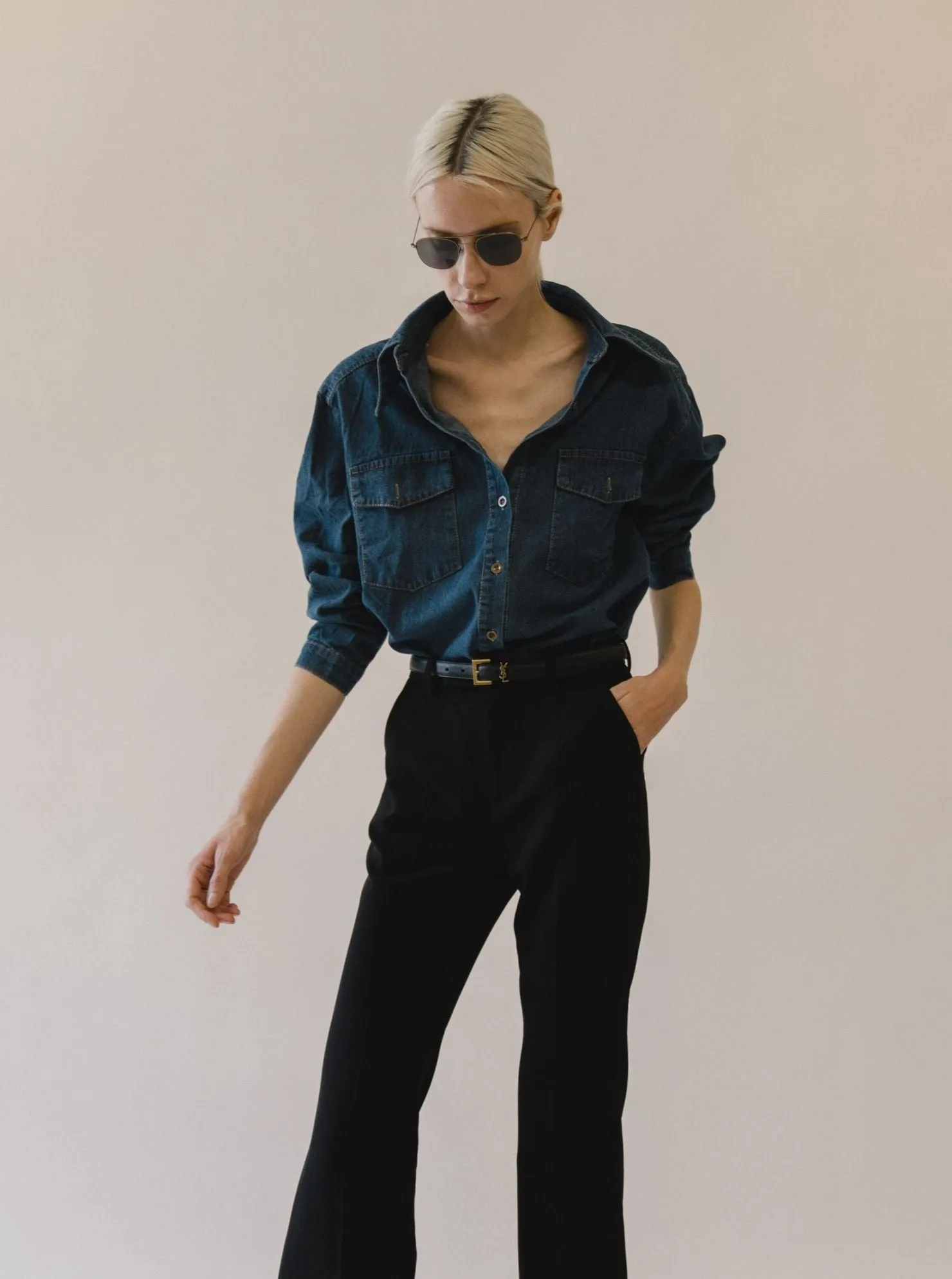 Classic Denim Shirt (Final Sale) sold by VERAFIED