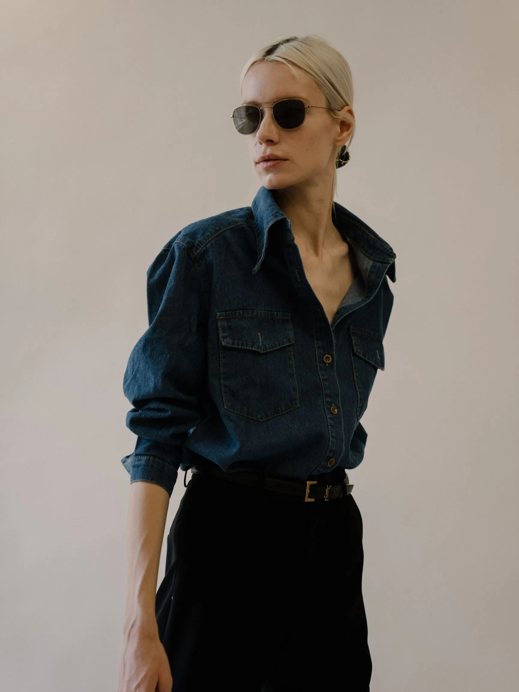 Classic Denim Shirt (Final Sale) sold by VERAFIED product image thumbnail 2