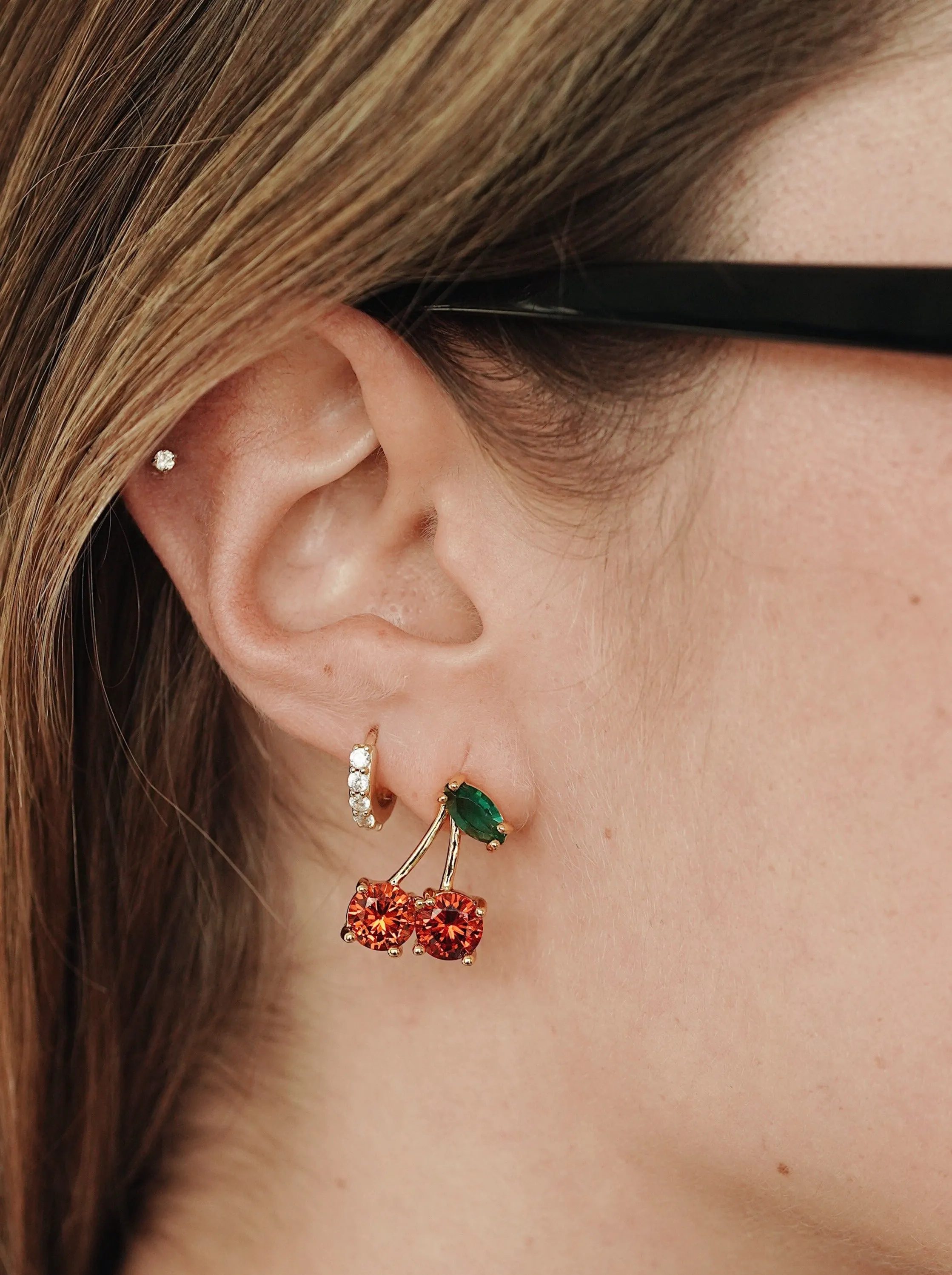 Cherry Stud Earrings sold by VERAFIED product image thumbnail 2