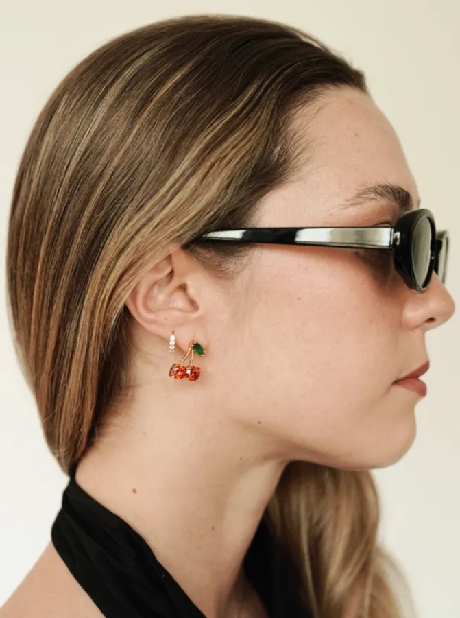 Cherry Stud Earrings sold by VERAFIED product image thumbnail 5