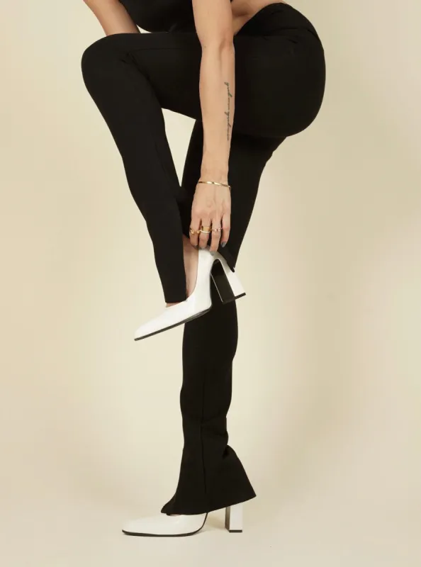 Kate High Waist Slit Leggings(Final Sale) sold by VERAFIED