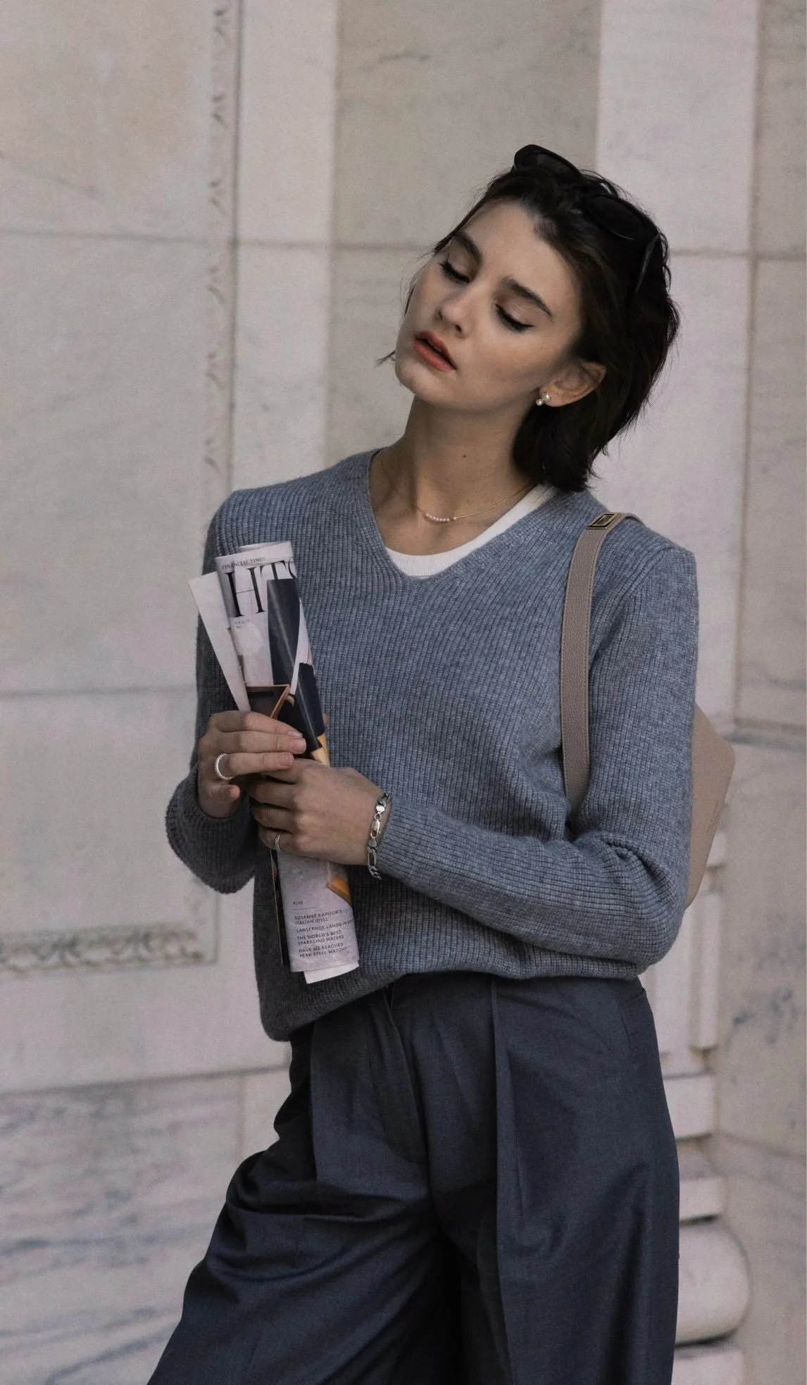 Grey Wool Sweater sold by VERAFIED