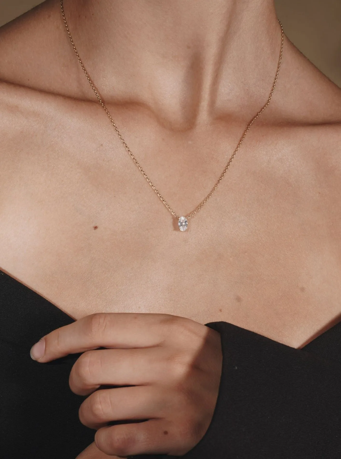 White Stone Necklace sold by VERAFIED product image thumbnail 2