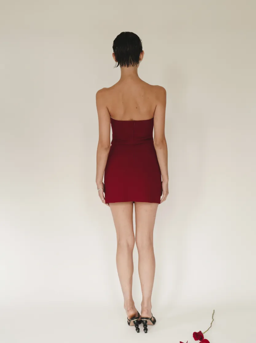 Cherry Strapless Mini Dress sold by VERAFIED product image thumbnail 5