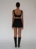 Black Low-rise Mini Skirt(Final Sale) sold by VERAFIED