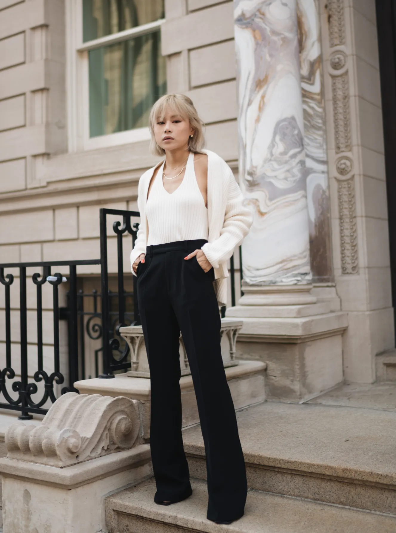 Black Posh Suit Pants (Final Sale) sold by VERAFIED product image thumbnail 4