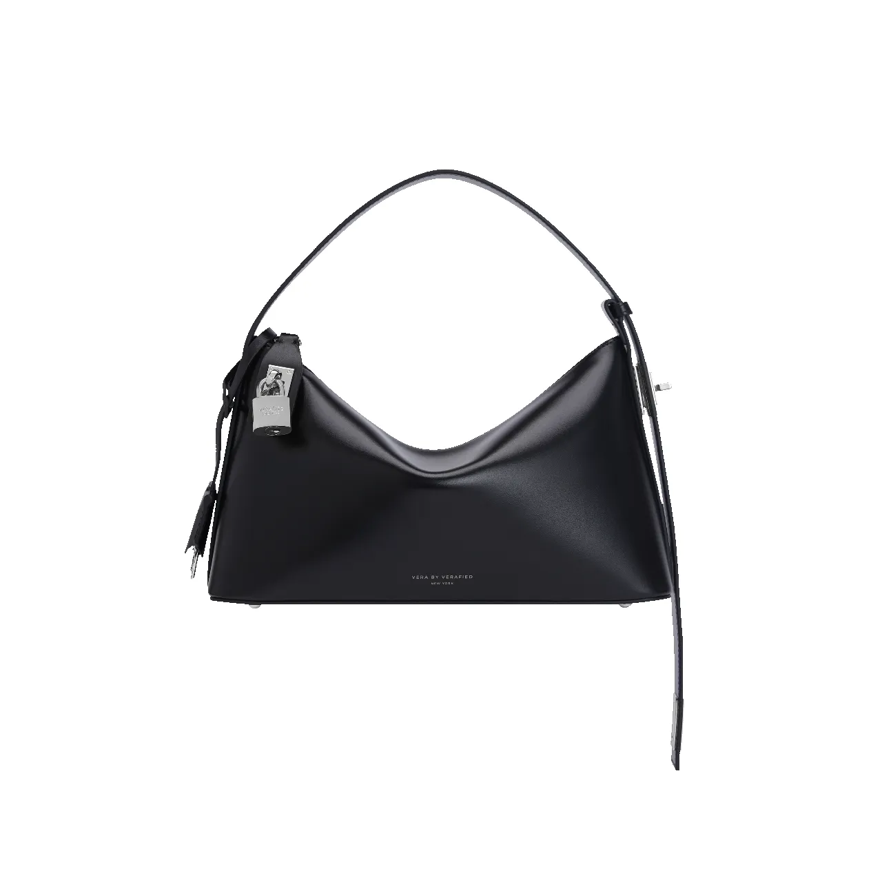 Silver Black Hobo Bag sold by VERAFIED